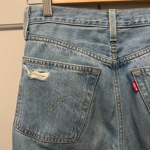 Levi's 501 Distressed High-Waisted Jeans